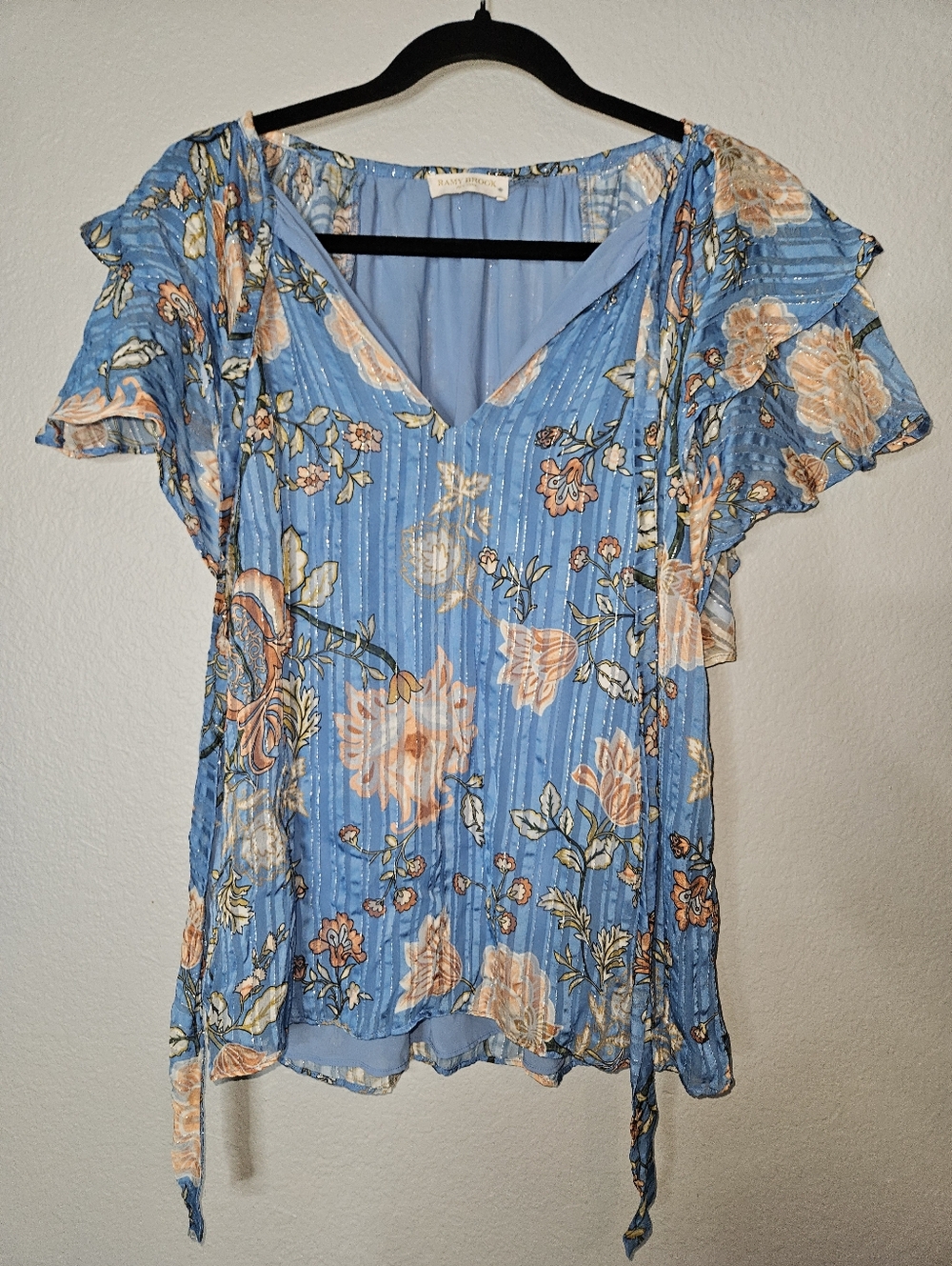 Ramy Brook Printed Sue Top Small Blue - Picture 4 of 10